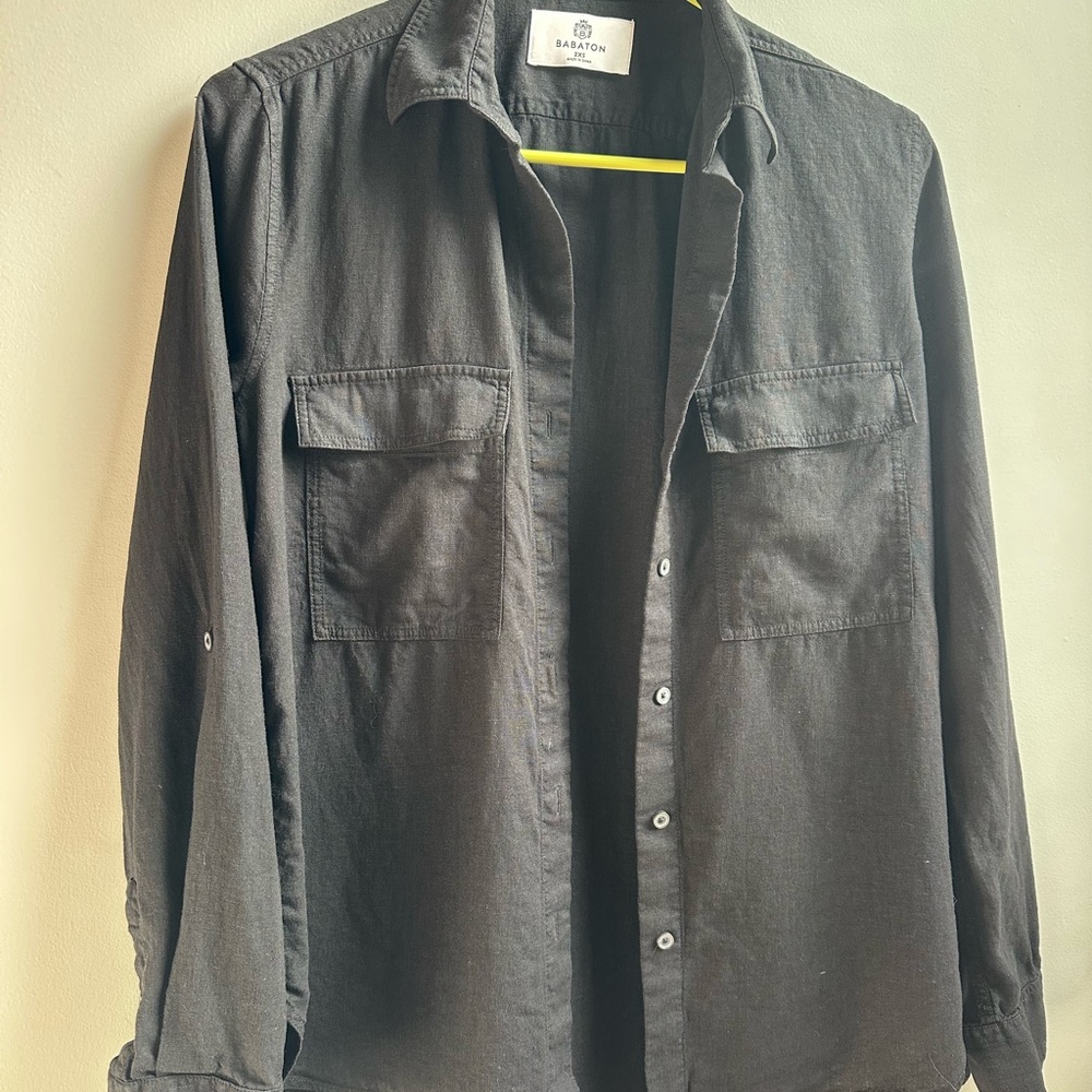 Aritzia Babaton Ladies Black Linen Shirt